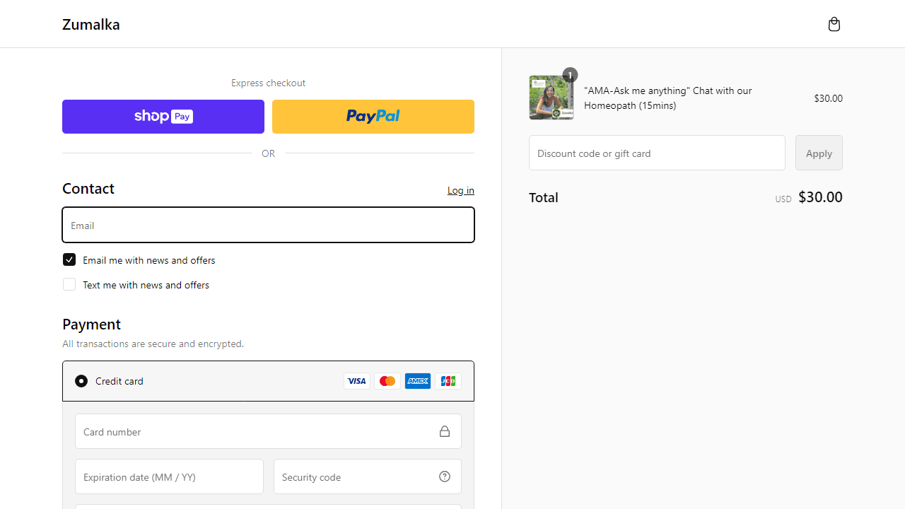 How to apply Zumalka coupon code